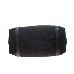 مملوكة مسبقًا Gucci Black Monogram Canvas New Ladies Web Medium Tote  