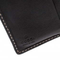 Gucci Beige/Brown GG Crystal Canvas and Leather Heart Compact Wallet