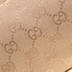 مملوكة مسبق ًا Gucci Beige Canvas and leather W Signature Shoulder Bag