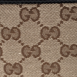 Gucci Beige/Black GG Canvas and Leather Wallet