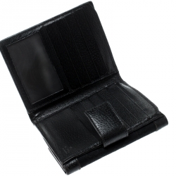 Gucci Black GG Canvas and Leather Charmy French Wallet