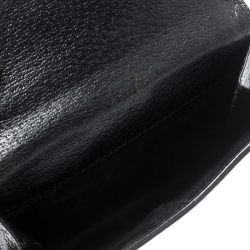 Gucci Black GG Canvas and Leather Charmy French Wallet