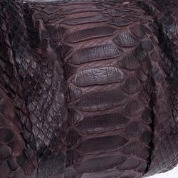 Pre Owned Gucci Large Jockey Python Hobo Bag