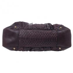 Pre Owned Gucci Large Jockey Python Hobo Bag