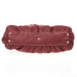 مملوكة مسبقًا Gucci Guccissima GG Cherry leather Gold D Ring Tote