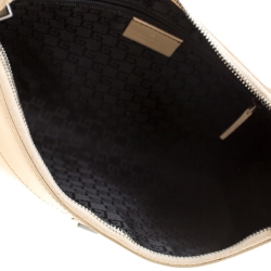 Pre Owned حقيبة كتف غوتشي جاكي جلد لامعة بيج