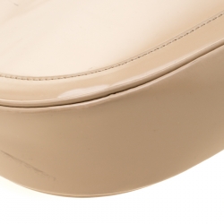 Pre Owned حقيبة كتف غوتشي جاكي جلد لامعة بيج