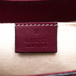 Gucci Maroon Guccissima Leather Medium Emily Chain Shoulder Bag