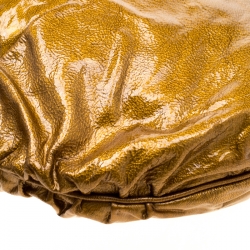 مملوكة مسبقًا حقيبة غوتشي هيستريا كبيرة جلد لامعة ذهبية