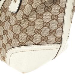 Pre Owned Gucci Beige Monogram Treasure Boston Bag