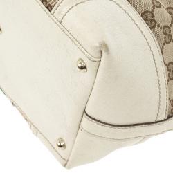 Pre Owned Gucci Beige Monogram Treasure Boston Bag