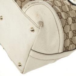 Pre Owned Gucci Beige Monogram Treasure Boston Bag