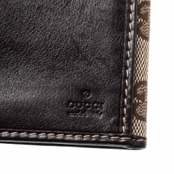Gucci Beige/Brown GG Canvas and Leather Britt Continental Wallet