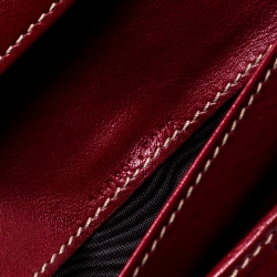 Gucci Beige/Burgundy GG Canvas and Leather Continental Wallet
