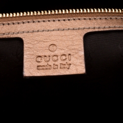 Pre Owned Gucci Beige/Bronze GG Canvas and Leather GG Twin Boston Bag