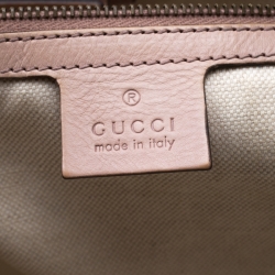 Pre Owned Gucci Beige GG Canvas and Leather Large D Ring Tote 