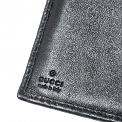 Pre Owned محفظة غوتشي كونتيننتال جلد غوتشيسيما سوداء