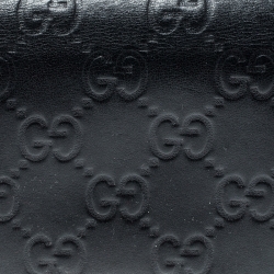 Pre Owned محفظة غوتشي كونتيننتال جلد غوتشيسيما سوداء