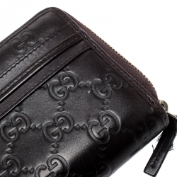 Gucci Brown Guccissima Leather Mayfair Bow Continental Wallet