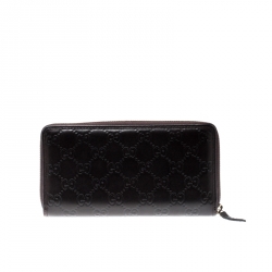 Gucci Brown Guccissima Leather Mayfair Bow Continental Wallet