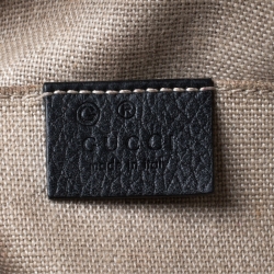 Pre Owned حقيبة غوتشي 2 واي كونفرتيبل جلد حُبيبي سوداء