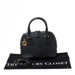 Pre Owned حقيبة غوتشي 2 واي كونفرتيبل جلد حُبيبي سوداء