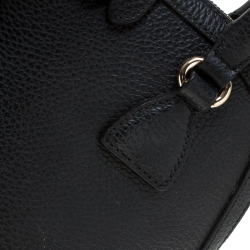 Pre Owned حقيبة غوتشي 2 واي كونفرتيبل جلد حُبيبي سوداء