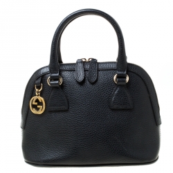 Pre Owned حقيبة غوتشي 2 واي كونفرتيبل جلد حُبيبي سوداء