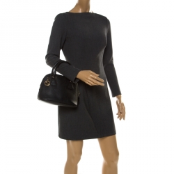 Pre Owned حقيبة غوتشي 2 واي كونفرتيبل جلد حُبيبي سوداء