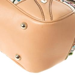 مملوكة مسبقًا Gucci Flora Print Bamboo Satchel Bag