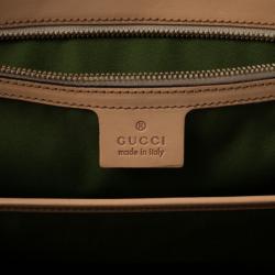 مملوكة مسبقًا Gucci Flora Print Bamboo Satchel Bag