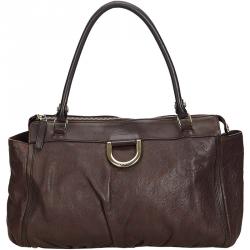 Gucci Brown Guccissima Leather Abbey Satchel