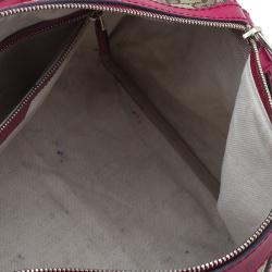 Pre Owned Gucci Pink GG Canvas Medium Vintage Web Original Boston