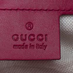 Pre Owned Gucci Pink GG Canvas Medium Vintage Web Original Boston