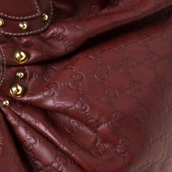 مملوكة مسبقًا Gucci Copper GG Leather Guccissima Pelham Studded Hobo