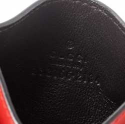 Gucci Red Guccissima Leather Card Holder
