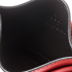 Gucci Red Guccissima Leather Card Holder