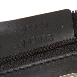 Pre Owned Gucci Black Denim And Leather Baguette