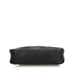 Pre Owned Gucci Black Denim And Leather Baguette