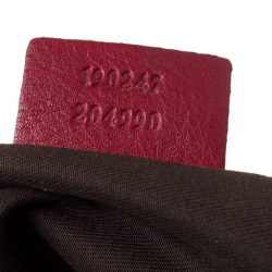 مملوكة مسبقًا حقيبة يد غوتشي تروفي صغيرة جلد وكانفاس GG حمراء/ بيج