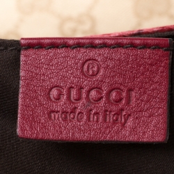 مملوكة مسبقًا حقيبة يد غوتشي تروفي  صغيرة جلد وكانفاس GG حمراء/ بيج