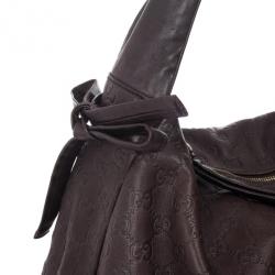 Pre Owned Gucci Guccissima Leather 'Hysteria' Hobo Handbag