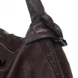 Pre Owned Gucci Guccissima Leather 'Hysteria' Hobo Handbag