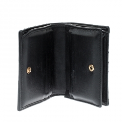 Gucci Black Matelasse Leather GG Marmont Card Case
