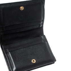 Gucci Black Matelasse Leather GG Marmont Card Case