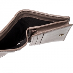 Gucci Dark Beige Matelasse Leather GG Marmont Card Case