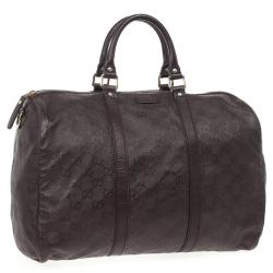 Pre Owned Gucci Brown Guccissima Joy Boston Bag