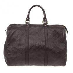 Pre Owned Gucci Brown Guccissima Joy Boston Bag
