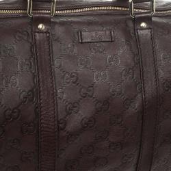 Pre Owned Gucci Brown Guccissima Joy Boston Bag