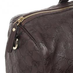 Pre Owned Gucci Brown Guccissima Joy Boston Bag